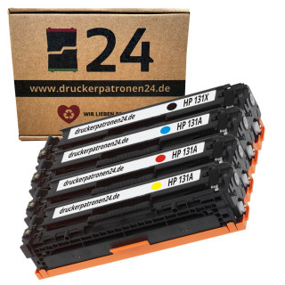HP Toner 131A CMYK Multipack recycelte Originalkartuschen